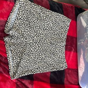 High waist leopard print shorts